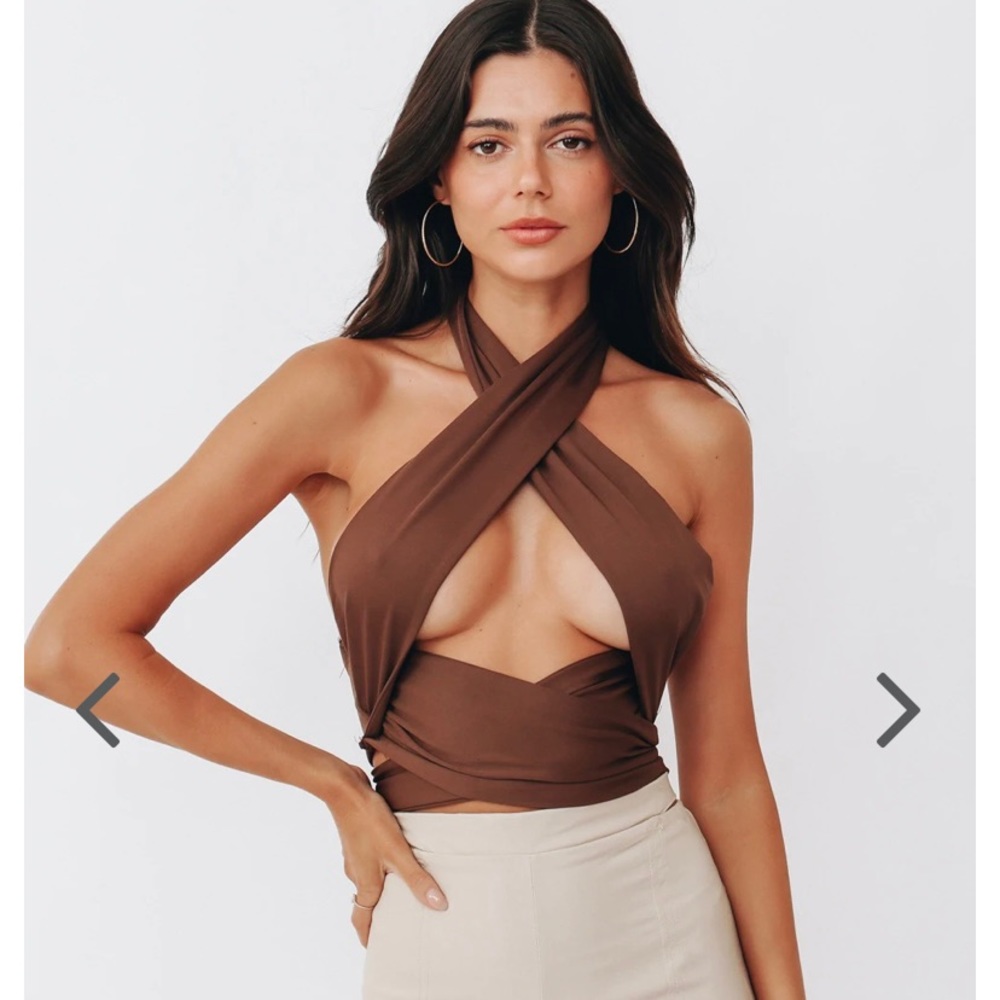 Wild World Halter Wrap Top